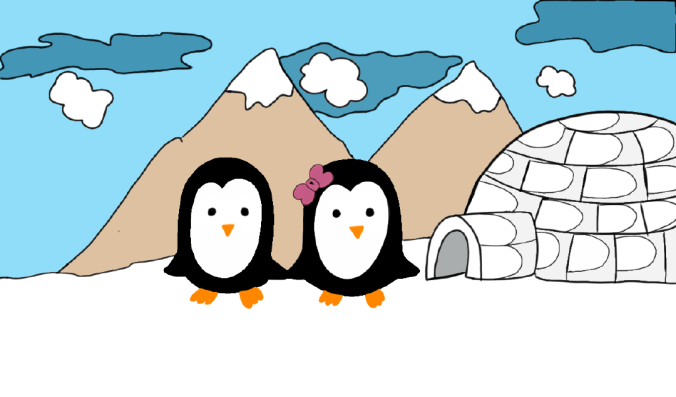 Penguins Holding Hands